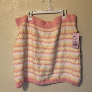 NWT cable knit mini skirt